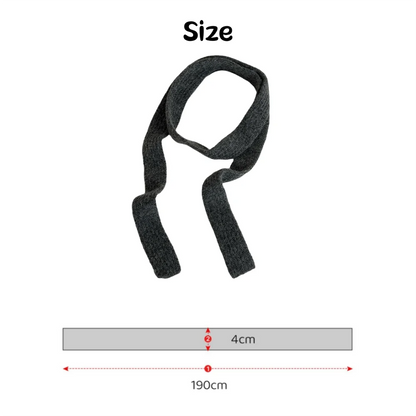 Korean Knitted Wool Scarf - Solid Color Imitation Cashmere Mohair for Women - ZOOMNSTORE