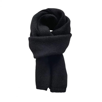 Warm Thick Knitting Scarf for Women - Solid Color Thermal Neck Wrap - ZOOMNSTORE