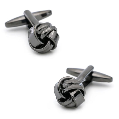Brass Knot Cuff Links - Woven Ball Design for Mens Wedding Fashion - ZOOMNSTORE
