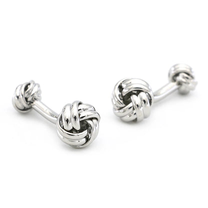 Brass Knot Cuff Links - Woven Ball Design for Mens Wedding Fashion - ZOOMNSTORE