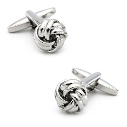 Brass Knot Cuff Links - Woven Ball Design for Mens Wedding Fashion - ZOOMNSTORE