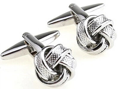 Brass Knot Cuff Links - Woven Ball Design for Mens Wedding Fashion - ZOOMNSTORE