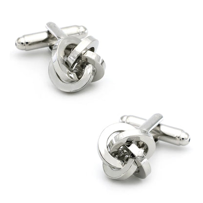 Brass Knot Cuff Links - Woven Ball Design for Mens Wedding Fashion - ZOOMNSTORE