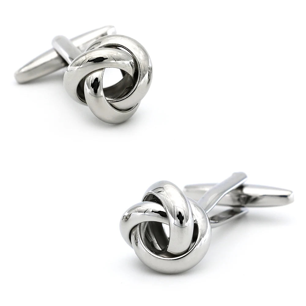 Brass Knot Cuff Links - Woven Ball Design for Mens Wedding Fashion - ZOOMNSTORE
