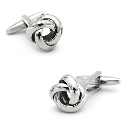 Brass Knot Cuff Links - Woven Ball Design for Mens Wedding Fashion - ZOOMNSTORE