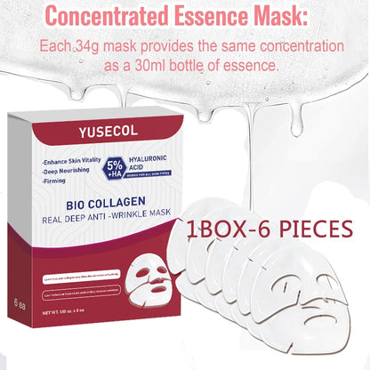 Korean Bio Collagen Face Mask - Anti-Aging Hydrating  Whitening Skin Care - ZOOMNSTORE