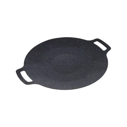 Korean Round Grill Pan - Non Stick Maifan Stone Barbecue Roasting Pan 38cm - ZOOMNSTORE