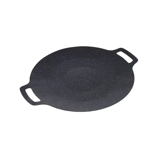 Korean Round Grill Pan - Non Stick Maifan Stone Barbecue Roasting Pan 38cm - ZOOMNSTORE