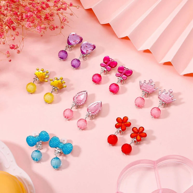 Korean Style Kids Ear Clips - Cute Cartoon Animal No-Piercing Earrings for Girls - ZOOMNSTORE