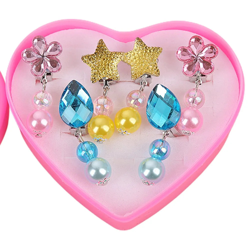 Korean Style Kids Ear Clips - Cute Cartoon Animal No-Piercing Earrings for Girls - ZOOMNSTORE