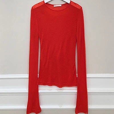Korean Style Long Sleeve T-Shirt - Slim Fit Womens Top - ZOOMNSTORE