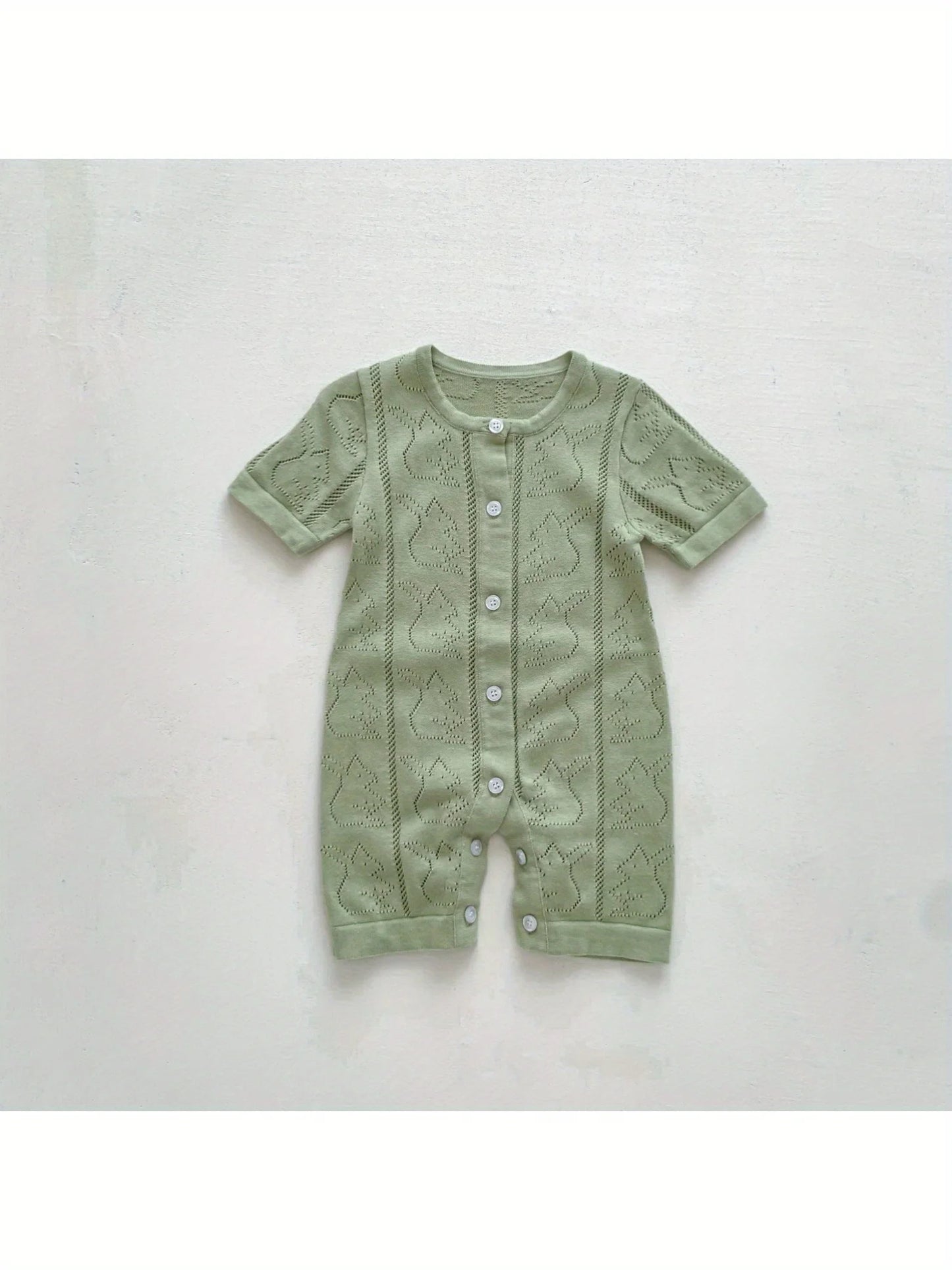 Korean Style Spring and Autumn Clothes Baby Knitted Jumpsuit Super Cute Little Hedgehog 100-Day Knitted Crawling Suit for Going Out - ZOOMNSTORE