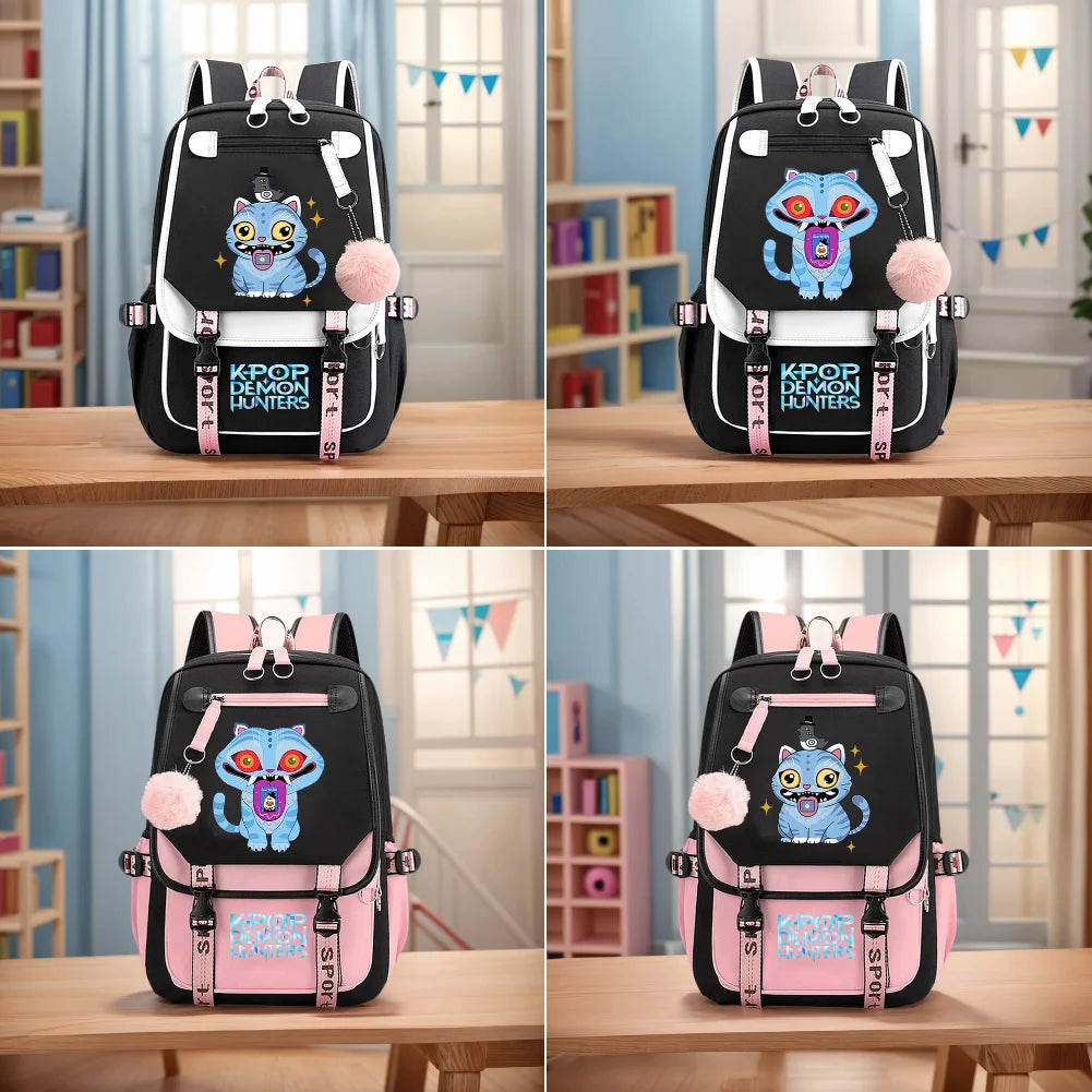 KPop Demon Hunters School Backpack - Stylish Outdoor Bag for Students - ZOOMNSTORE