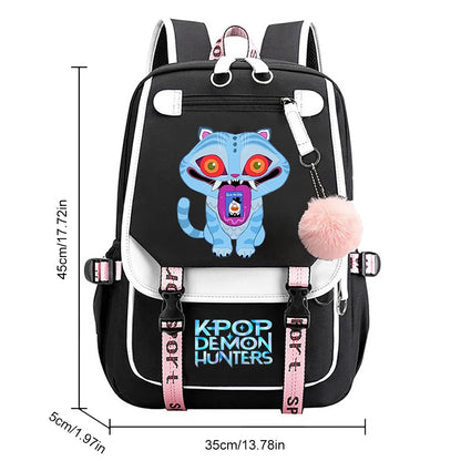 KPop Demon Hunters School Backpack - Stylish Outdoor Bag for Students - ZOOMNSTORE