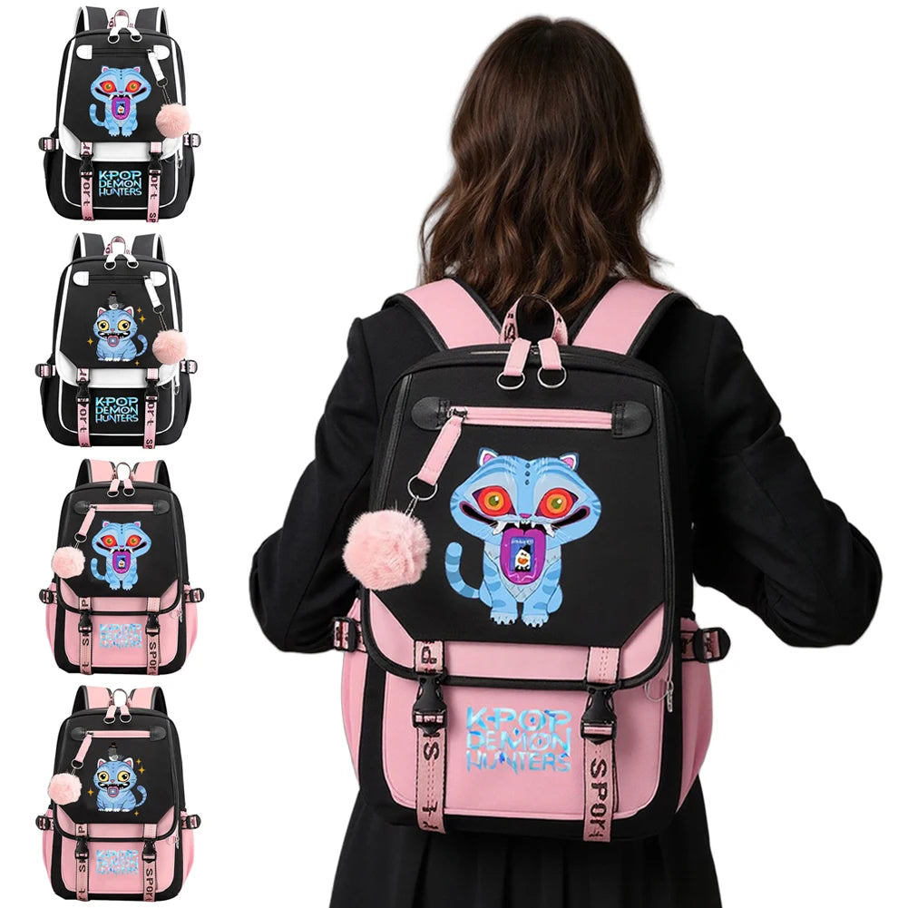 KPop Demon Hunters School Backpack - Stylish Outdoor Bag for Students - ZOOMNSTORE