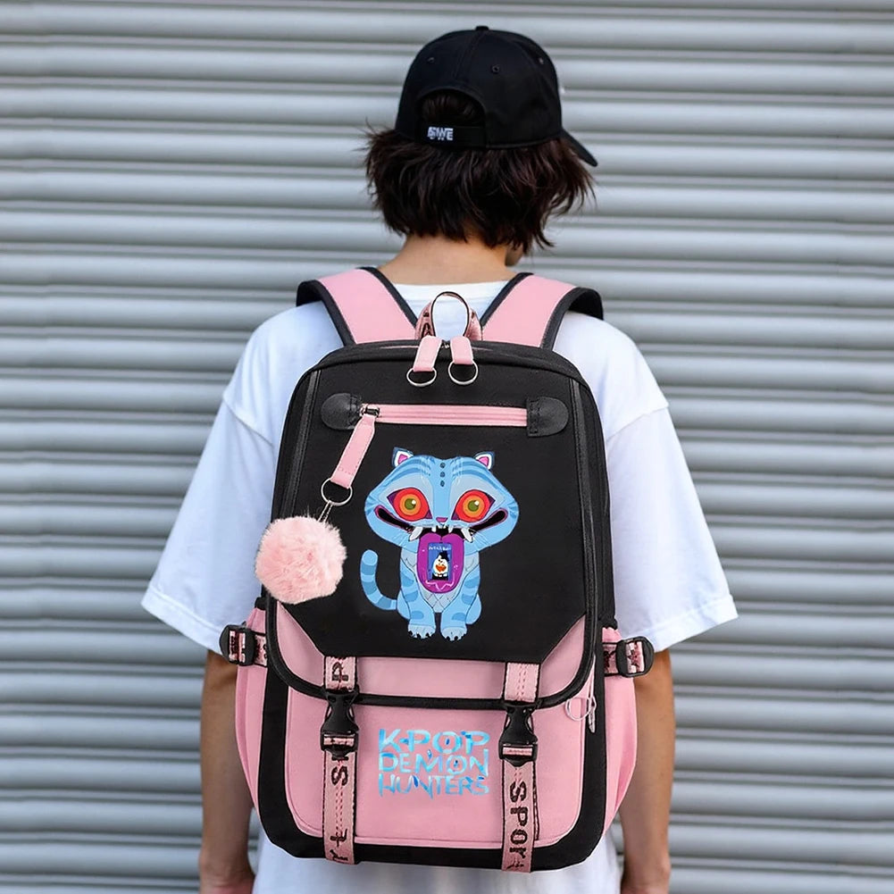 KPop Demon Hunters School Backpack - Stylish Outdoor Bag for Students - ZOOMNSTORE