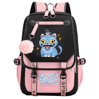 KPop Demon Hunters School Backpack - Stylish Outdoor Bag for Students - ZOOMNSTORE