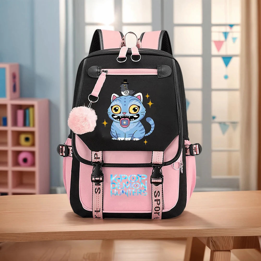 KPop Demon Hunters School Backpack - Stylish Outdoor Bag for Students - ZOOMNSTORE