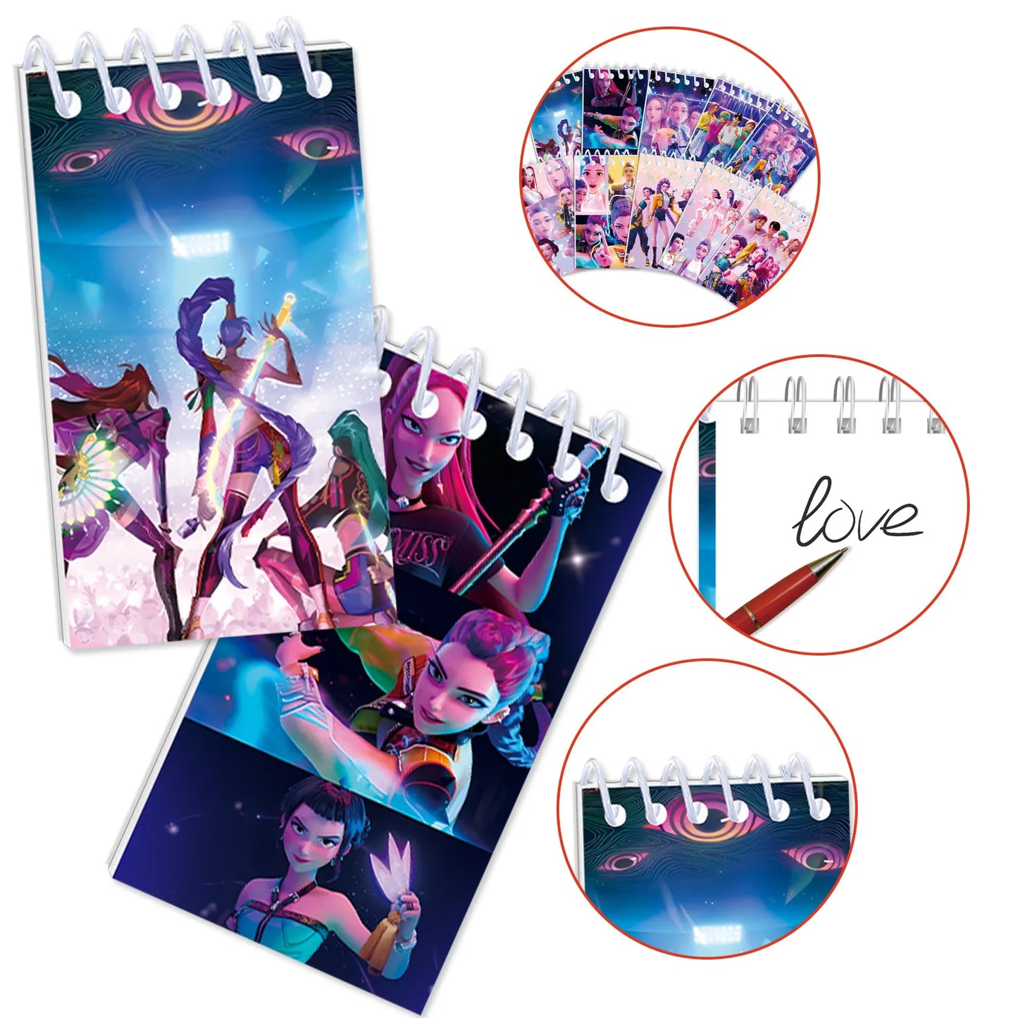 Kpop Demon Hunter Notebooks – Anime Student Planner & Portable Notepads Set - ZOOMNSTORE