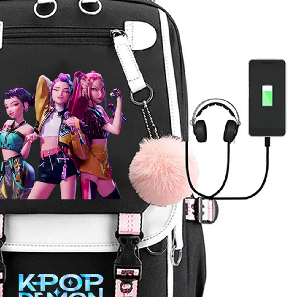 Demon Hunters Backpack - KPop School Bag for Teens - ZOOMNSTORE