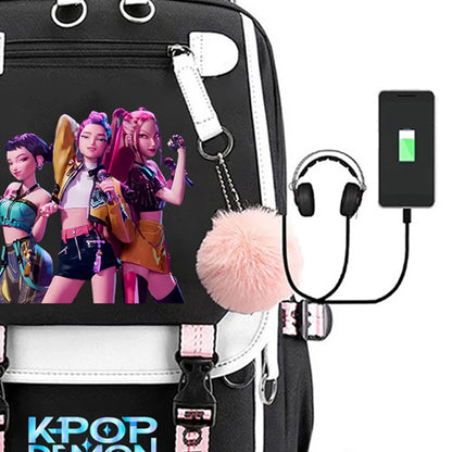 Demon Hunters Backpack - KPop School Bag for Teens - ZOOMNSTORE