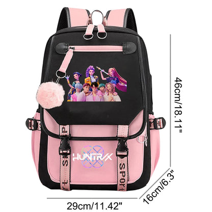 Demon Hunters Backpack - KPop School Bag for Teens - ZOOMNSTORE