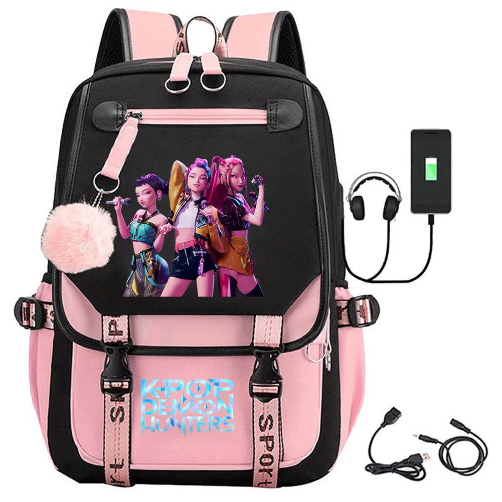 Demon Hunters Backpack - KPop School Bag for Teens - ZOOMNSTORE