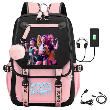 Demon Hunters Backpack - KPop School Bag for Teens - ZOOMNSTORE