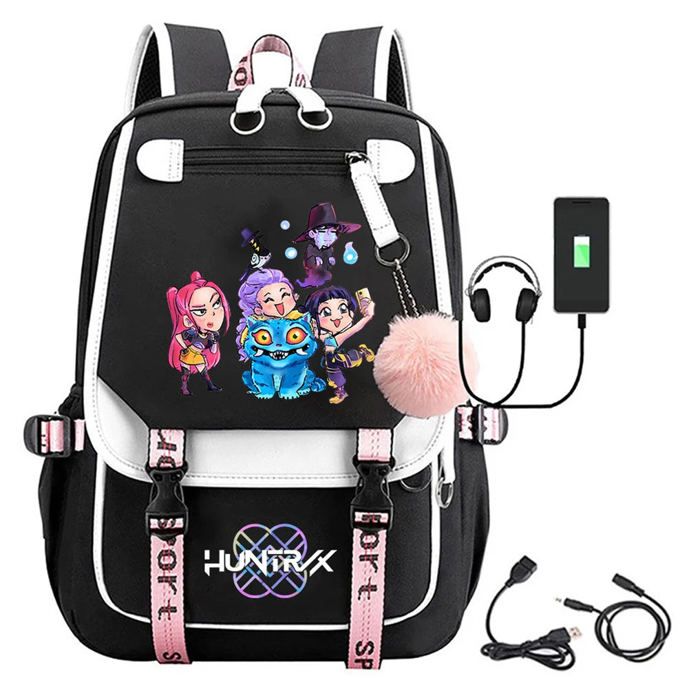 Demon Hunters Backpack - KPop School Bag for Teens - ZOOMNSTORE