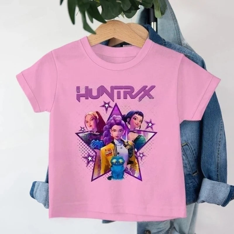 Kpop Demon Hunters Tee - Funny Toddler Girl T-Shirt Summer Harajuku Top - ZOOMNSTORE