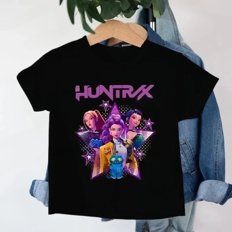 Kpop Demon Hunters Tee - Funny Toddler Girl T-Shirt Summer Harajuku Top - ZOOMNSTORE