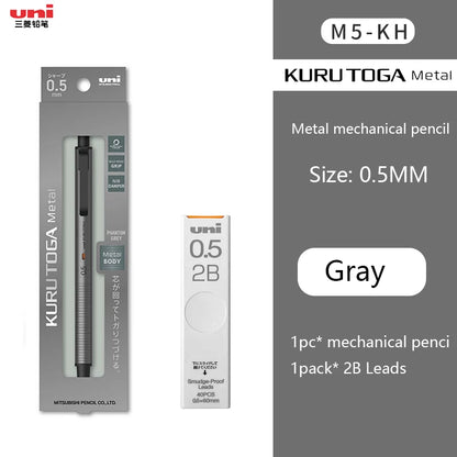 KuruToga Metal Mechanical Pencil - 05mm Rotating Lead for Drawing  Writing - ZOOMNSTORE