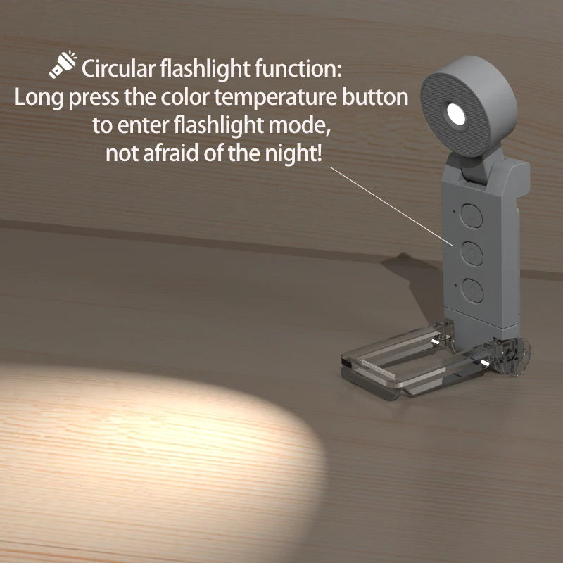 LED Book Light - Portable Clip Reading Lamp with Eye Protection & USB Rechargeable - ZOOMNSTORE