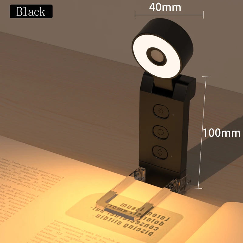 LED Book Light - Portable Clip Reading Lamp with Eye Protection & USB Rechargeable - ZOOMNSTORE