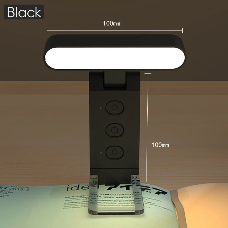 LED Book Light - Portable Clip Reading Lamp with Eye Protection & USB Rechargeable - ZOOMNSTORE