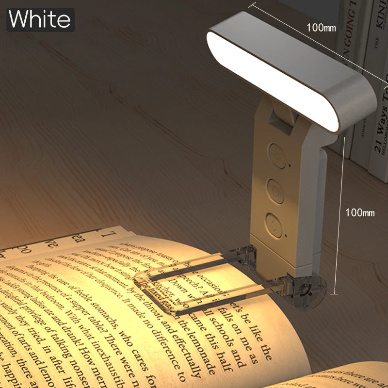 LED Book Light - Portable Clip Reading Lamp with Eye Protection & USB Rechargeable - ZOOMNSTORE