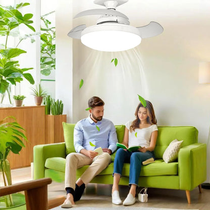 30W LED Ceiling Fan Light with Remote - Dimmable E27 for Living Room  Study 110-265V - ZOOMNSTORE