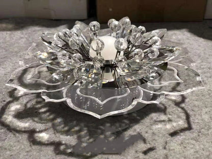 LED Crystal Chandelier - Modern Ceiling Light With Flower Pendant Lamp Design - ZOOMNSTORE