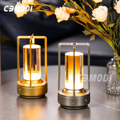 Rechargeable LED Crystal Touch Table Lamp - Decorative Bedroom  Restaurant Night Light - ZOOMNSTORE