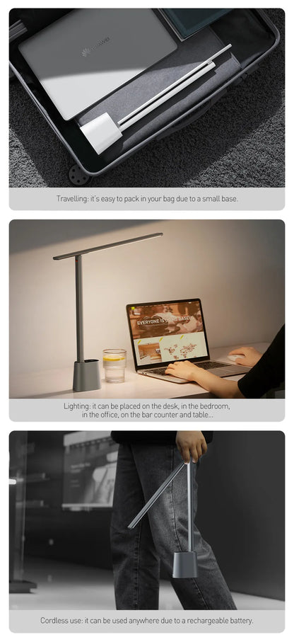 LED Desk Lamp - Smart Adaptive Brightness Foldable Table Lamp with Eye Protection - ZOOMNSTORE