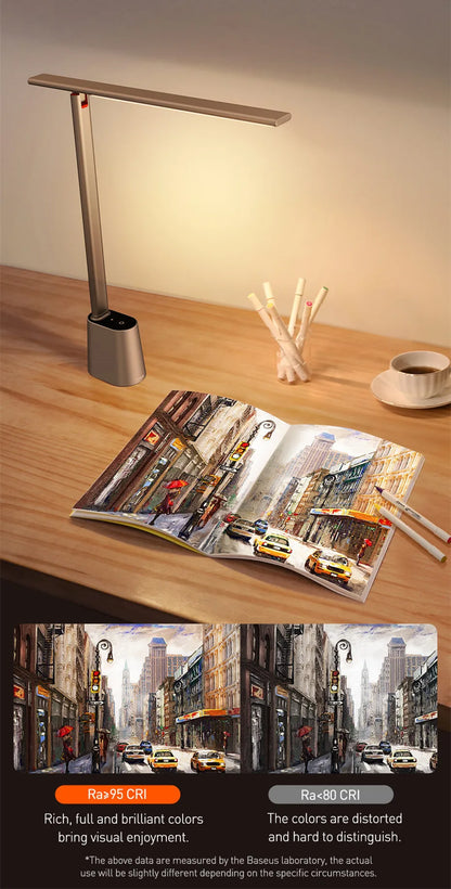 LED Desk Lamp - Smart Adaptive Brightness Foldable Table Lamp with Eye Protection - ZOOMNSTORE