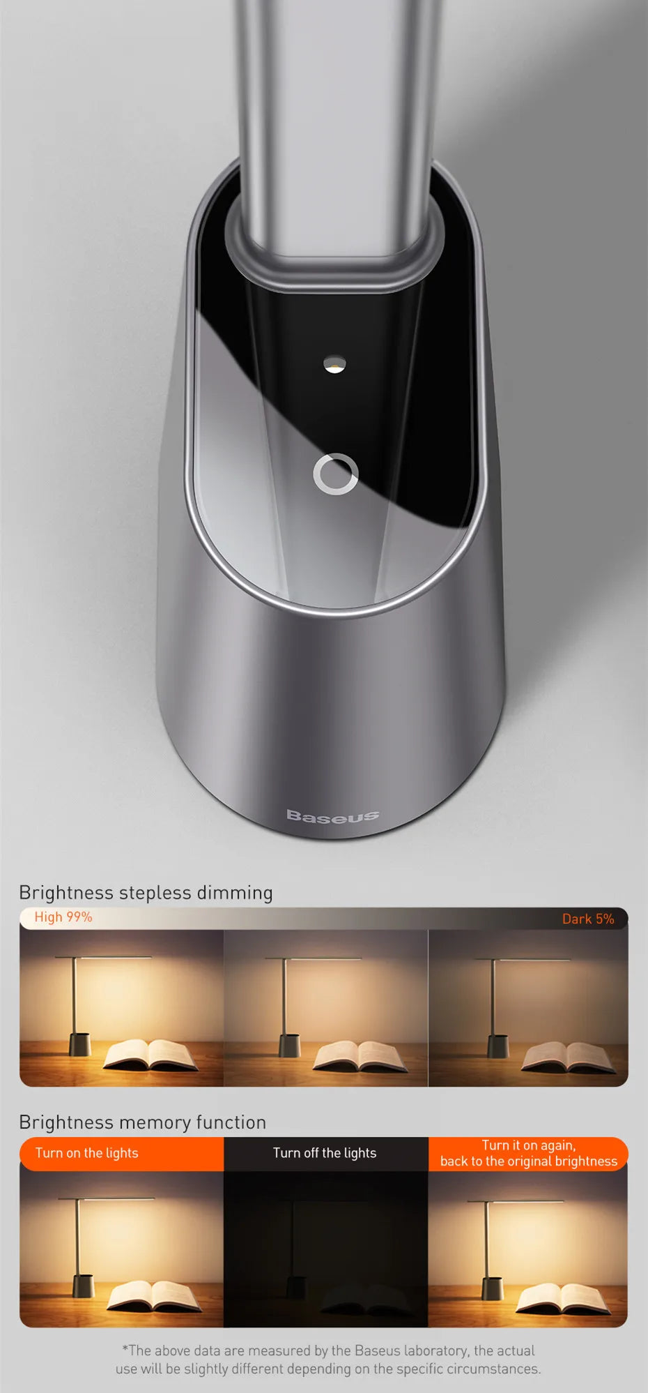LED Desk Lamp - Smart Adaptive Brightness Foldable Table Lamp with Eye Protection - ZOOMNSTORE