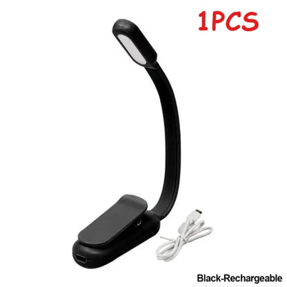 LED Desk Lamp - USB Rechargeable Mini Reading Lamp with Clip On, Adjustable Brightness - ZOOMNSTORE
