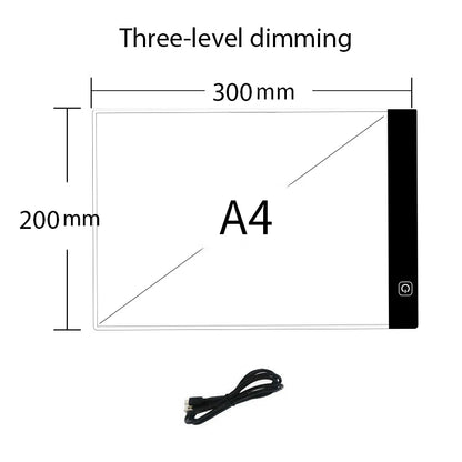 Dimmable A4 LED Drawing Pad - Educational Toy for Kids - ZOOMNSTORE