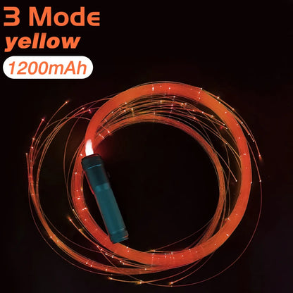 LED Fiber Optic Light-Up Whip - USB Rechargeable Dance Party Toy - ZOOMNSTORE