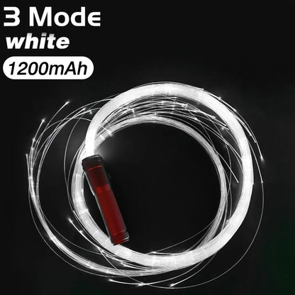 LED Fiber Optic Light-Up Whip - USB Rechargeable Dance Party Toy - ZOOMNSTORE