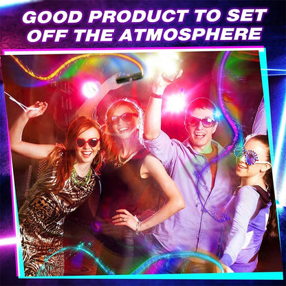 LED Fiber Optic Light-Up Whip - USB Rechargeable Dance Party Toy - ZOOMNSTORE