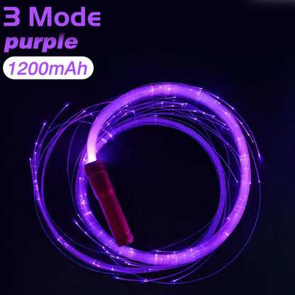 LED Fiber Optic Light-Up Whip - USB Rechargeable Dance Party Toy - ZOOMNSTORE