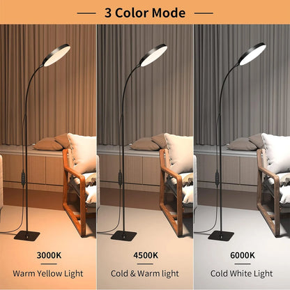 Dimmable LED Floor Lamp - Flexible Gooseneck Reading Light for Indoor Use - ZOOMNSTORE