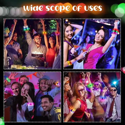 LED Glow Bracelets - Light Up Wristbands for Parties and Events - ZOOMNSTORE